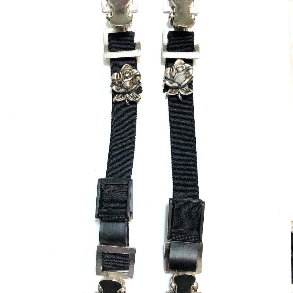 Tennessee Leather Unisex Rose Motorcycle Riding Pant Alligator Clips 💸